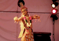 A dancer dressed like Lord Krishna performing at India in the City as part of the Multicultural Day 