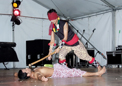 Manipuri Dancers performing some dangerous stunts at India in the City as part of the Multicultural day