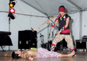 Manipuri Dancers performing some dangerous stunts at India in the City as part of the Multicultural day