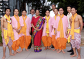 HC Mrs. Sujatha Singh, Head of Chancery Mr. Anil Sharma with the Manipuri dance troupe at India in the City as part of the Multicultural day