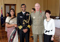 Chief of the Defence Force Gen David Hurley, Mrs Linda Hurley, Capt Paul Samuel and Mrs Sherine Samuel