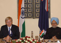 PM Mr Kevin Rudd   with PM Dr. Manmohan Singh, in a meeting at New Delhi on 12 Nov 2009