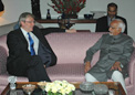 PM Mr Kevin Rudd   with Vice President Shri M. Hamid Ansari in a meeting at New Delhi on 12 Nov 2009