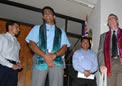 Mr Anil Kumble, Hon John Faulkner ,Mrs Sujatha Singh, HC and Staff members at HCI during reception on 12 Jan 2008