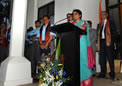 Mrs Sujatha Singh, HC addressing the guests during reception in honour of Indian Cricket Team at HCI on 12 Jan 2008