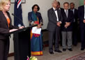 Hon Ms Julia Owens MP addressing the guests during reception at HCI on 24 Sep 2008