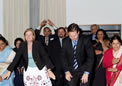 Mrs. Sujatha Singh and Members of Parliament dancing with Indian community at HCI on 28 Oct 2009.