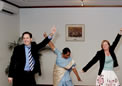 Mrs. Sujatha Singh HC and Hon. Mrs. Julia Owens MP dancing on Bollywood song at HCI on 28 Oct 2009
 