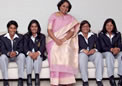 Mrs Sujatha Singh, High Commissioner and Hon. Brendan Smyth MLA with members of Indian Women Cricket Team at HCI on 06 Nov 2008