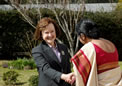 Mrs Sujatha Singh, High Commissioner Welcoming Ms Anne Plunkett, Chief of Protocol from DFAT