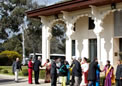 Mrs Sujatha Singh, HC and officers welcoming the guests for Independence Day Reception on 16 Aug 2010