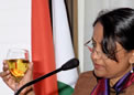 Mrs Sujatha Singh, High Commissioner raising a toast during Independence Day Reception - on 13 Aug 2009