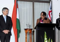 Mrs Sujatha Singh, High Commissioner Addressing  the gathering during reception on the ocasion of Independence Day - on 13 Aug 2009