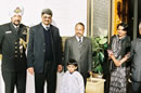 Hon Shri Pranab Mukherjee, External Affairs Minister of India with Mrs Sujatha Singh, HC and Officers at HCI - on 23 Jun 2008