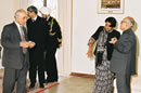 Hon Shri Pranab Mukherjee, External Affairs Minister of India and Shri N Ravi Secretary (East) with Mrs Sujatha Singh, HC at HCI - on 23 Jun 2008